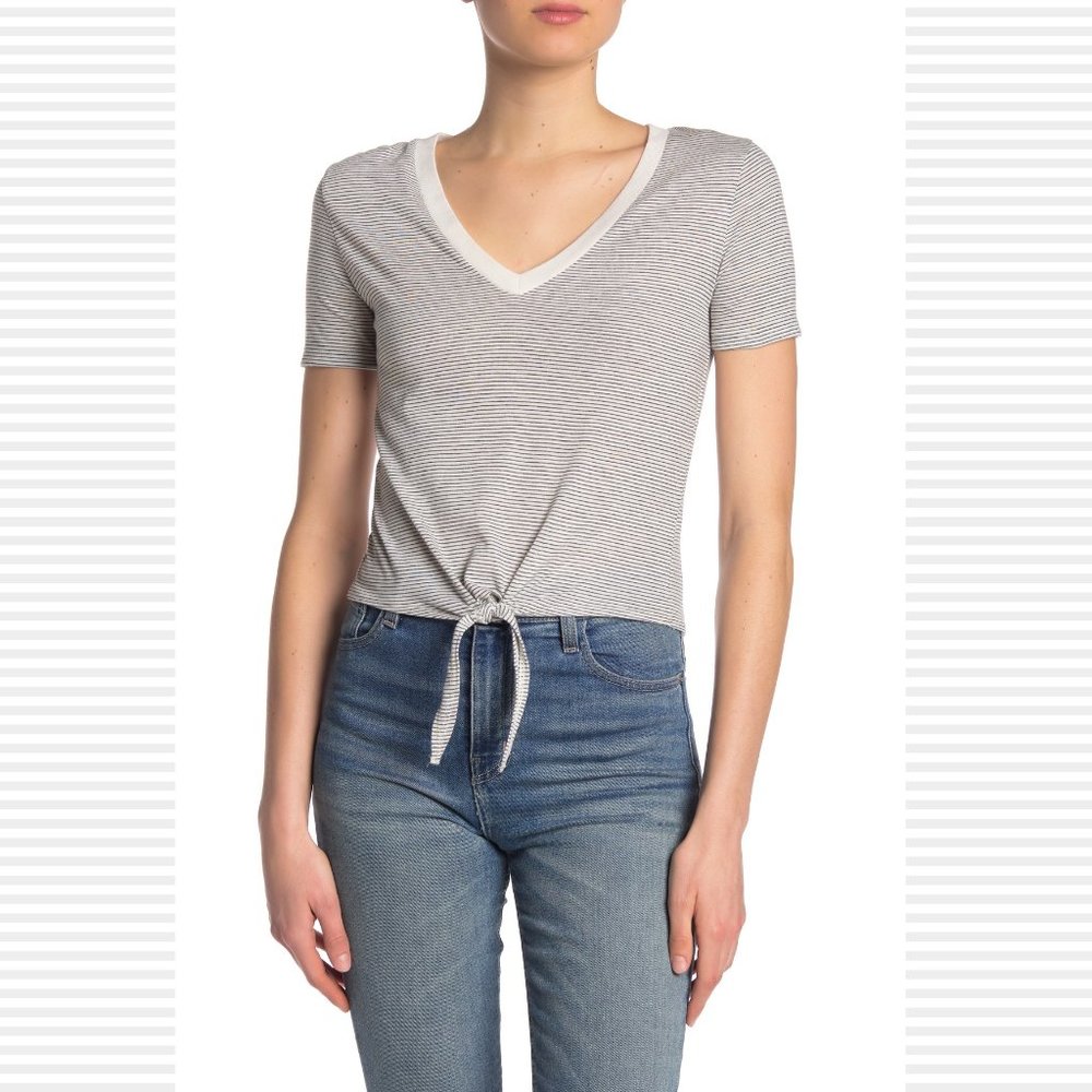 Alternative V-Neck Tie Front T-Shirt XL